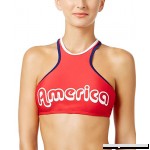California Waves Womens America Graphic High-Neck Swim Top Separates Red B079SG6TZL